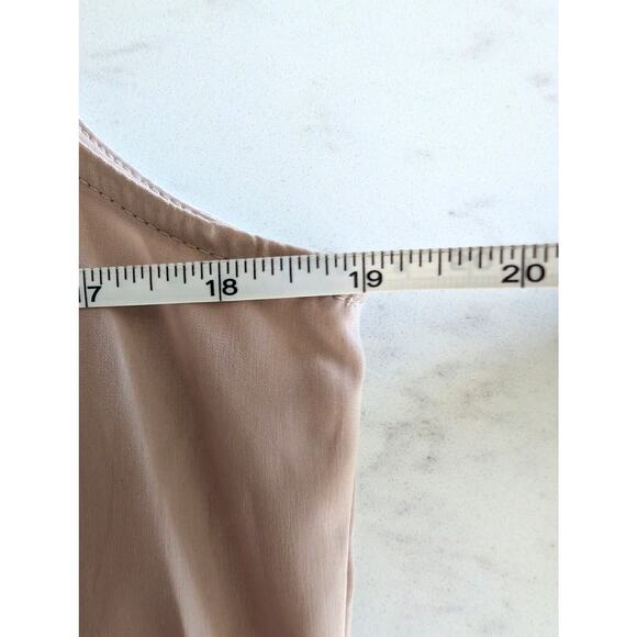 Notations Nude Beige Sleeveless Shell Blouse Button Career Top S Lightweight - Picture 4 of 5